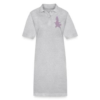 Lama Alpaka Workout Yoga Silhouette Minimalistisch - Stanley/Stella Frauen Bio-Polokleid PAIGER - Schwarz - Vorne