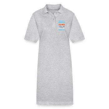 Fisherman Fish Fishing Sayings Funny Angler - Stanley/Stella PAIGER Organic Women’s Polo Dress - black - Front