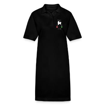 Papillon Hund Anruf-Smartphone-Schnittstelle - Stanley/Stella Frauen Bio-Polokleid PAIGER - Schwarz - Vorne