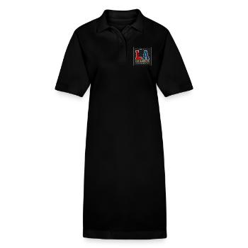Los Angeles - Stanley/Stella Frauen Bio-Polokleid PAIGER - Schwarz - Vorne