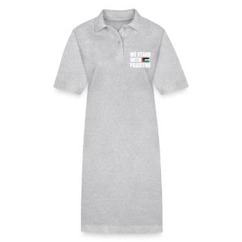 We stand with palestine - Stanley/Stella PAIGER Organic Women’s Polo Dress - black - Front