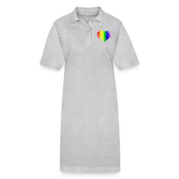 PRIDE HEART - Stanley/Stella PAIGER Organic Women’s Polo Dress - black - Front