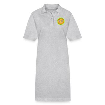nuages soleil arc-en-ciel soleil météo Cloud19 - Robe polo bio PAIGER Stanley/Stella Femme - noir - Devant