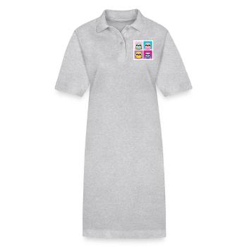 Pop Art Sloth - Stanley/Stella PAIGER Organic Women’s Polo Dress - black - Front