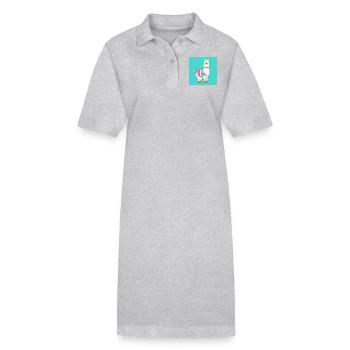 80s alpaca illustration - Stanley/Stella PAIGER Organic Women’s Polo Dress - black - Front