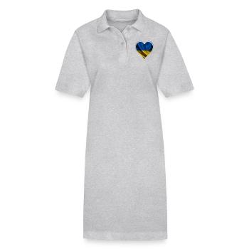 Ukraine Herz Design - Stanley/Stella Frauen Bio-Polokleid PAIGER - Schwarz - Vorne