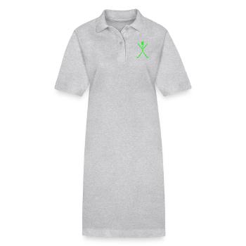 Stick figure funny - Stanley/Stella PAIGER Organic Women’s Polo Dress - black - Front