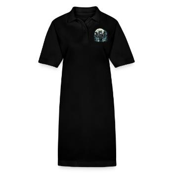 Ronronnements spéciaux - Robe polo bio PAIGER Stanley/Stella Femme - noir - Devant