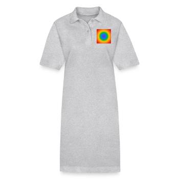 Rainbow Circle Gradient Colors Pride Merch - Stanley/Stella PAIGER Organic Women’s Polo Dress - black - Front
