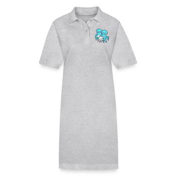 Octopus Mom Dad Child Baby Mother Father Family - Stanley/Stella PAIGER Organic Women’s Polo Dress - black - Front