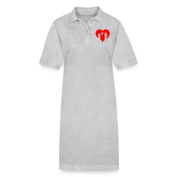 Famille avec cœur - Robe polo bio PAIGER Stanley/Stella Femme - noir - Devant