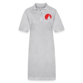 Sacré-Coeur Montmartre Paris rote Silhouette - Stanley/Stella Frauen Bio-Polokleid PAIGER - Schwarz - Vorne