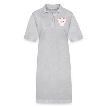 Amour de vache - Robe polo bio PAIGER Stanley/Stella Femme - noir - Devant
