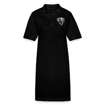 Elefant Afrikanische Majestät - Stanley/Stella Frauen Bio-Polokleid PAIGER - Schwarz - Vorne