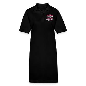 LOGOPÄDIN - Die Auserwählte - Stanley/Stella Frauen Bio-Polokleid PAIGER - Schwarz - Vorne