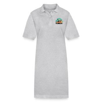 Surfeur hipster - Robe polo bio PAIGER Stanley/Stella Femme - noir - Devant