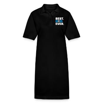 Englische Bulldogge - Stanley/Stella Frauen Bio-Polokleid PAIGER - Schwarz - Vorne