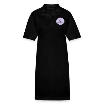 Slacklining Woman - Stanley/Stella PAIGER Organic Women’s Polo Dress - black - Front