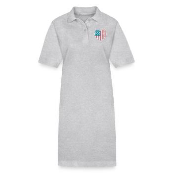 America Heart - Amerika Herz - United States USA - Robe polo bio PAIGER Stanley/Stella Femme - noir - Devant