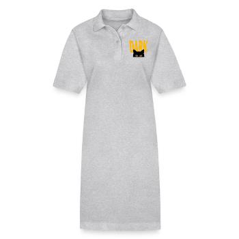 Dunkle Katze - Stanley/Stella Frauen Bio-Polokleid PAIGER - Schwarz - Vorne