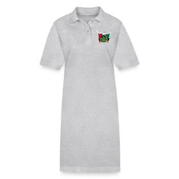 Cactus drôle avec drapeau du Mexique - Robe polo bio PAIGER Stanley/Stella Femme - noir - Devant