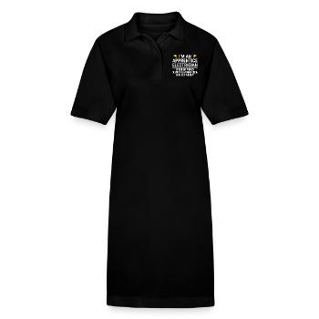 Funny Apprentice Electrician Co-Worker T-Shirt - Stanley/Stella PAIGER Organic Women’s Polo Dress - black - Front