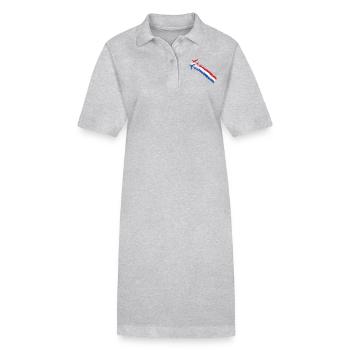 French flag blue white red aircraft army - Stanley/Stella PAIGER Organic Women’s Polo Dress - black - Front