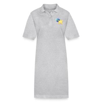 Shooting star crayon drawing - Stanley/Stella PAIGER Organic Women’s Polo Dress - black - Front