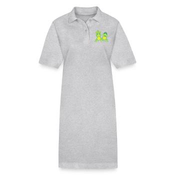 prinz koenig froschkoenig paar paerchen liebe verl - Stanley/Stella Frauen Bio-Polokleid PAIGER - Schwarz - Vorne