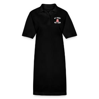 Vegan we are friends no food - Stanley/Stella PAIGER Organic Women’s Polo Dress - black - Front