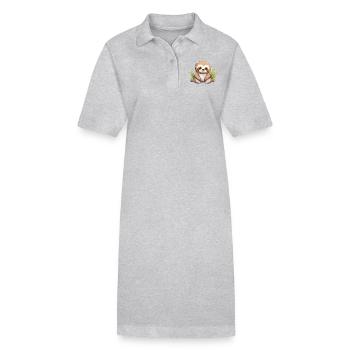 Kawaii Sloth - Stanley/Stella Frauen Bio-Polokleid PAIGER - Schwarz - Vorne