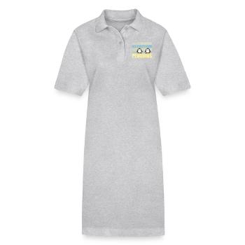Easily Distracted By Penguins Funny Cute Penguin - Stanley/Stella PAIGER Organic Women’s Polo Dress - black - Front