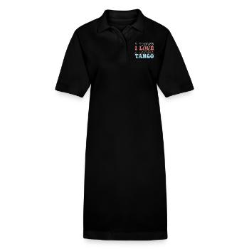 I Love Tango Tango Dance Latin Music - Stanley/Stella PAIGER Organic Women’s Polo Dress - black - Front
