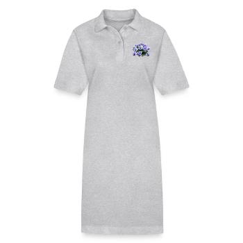 flowers lilies tulips orchids sunflower dahlia ger - Stanley/Stella PAIGER Organic Women’s Polo Dress - black - Front