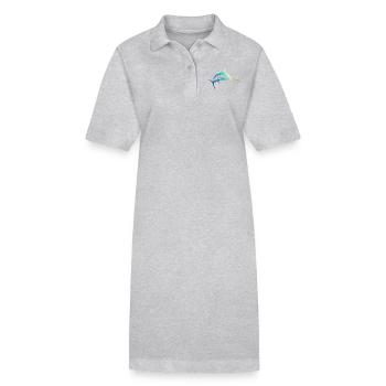 Marlin Angelsport fischen Fisch Sportfischer - Stanley/Stella Frauen Bio-Polokleid PAIGER - Schwarz - Vorne