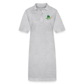 Krokodil mit Paddel - Stanley/Stella Frauen Bio-Polokleid PAIGER - Schwarz - Vorne