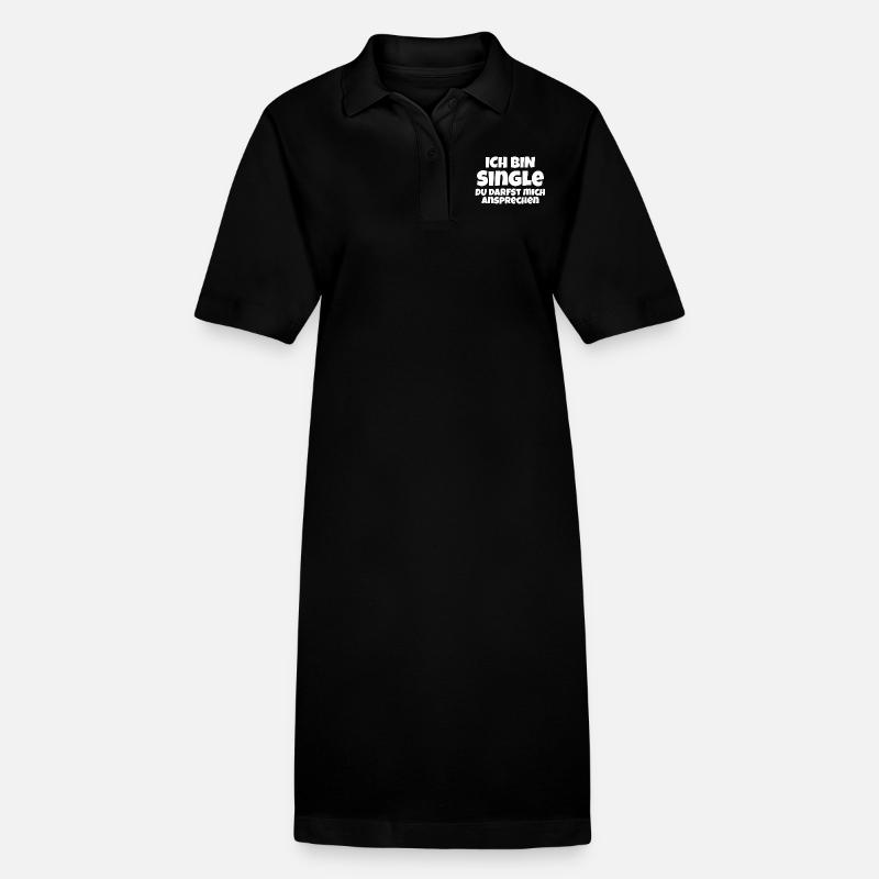 Ich bin single du darfst mich ansprechen - Stanley/Stella Frauen Bio-Polokleid PAIGER - Schwarz