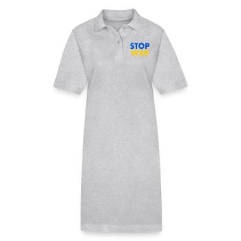 Stop war - Stanley/Stella PAIGER Organic Women’s Polo Dress - black - Front