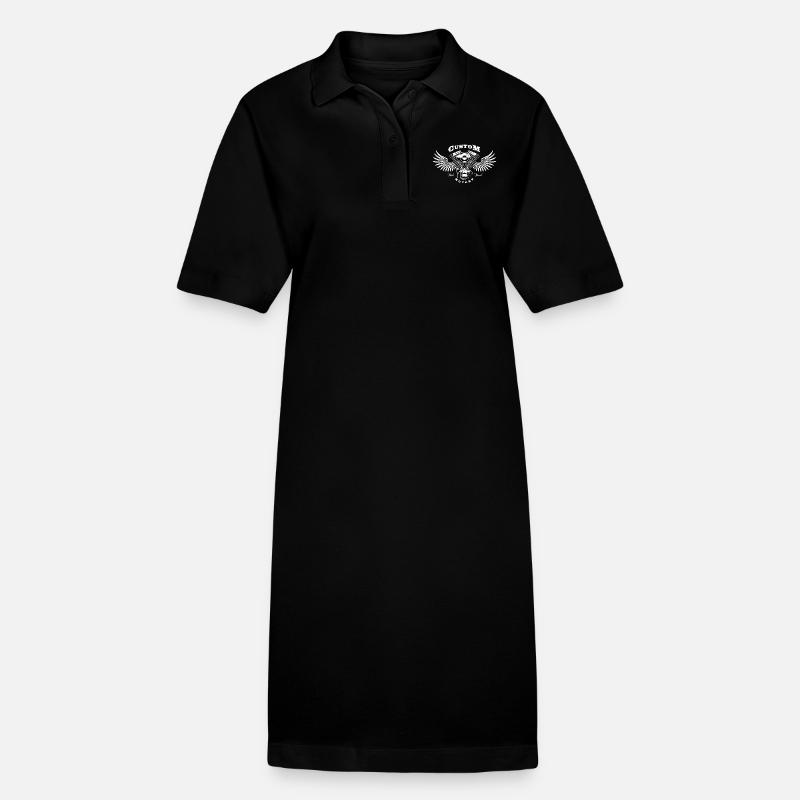 engine with wings - Stanley/Stella Frauen Bio-Polokleid PAIGER - Schwarz