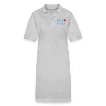 RETRAITE. BONNE RETRAITE. JOYEUSE RETRAITE. COEUR - Robe polo bio PAIGER Stanley/Stella Femme - noir - Devant