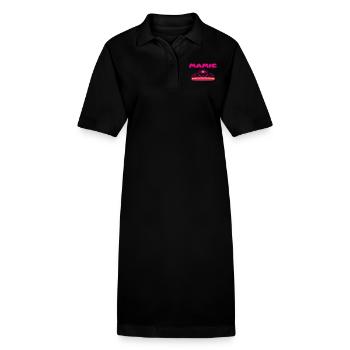 MAMIE - Robe polo bio PAIGER Stanley/Stella Femme - noir - Devant