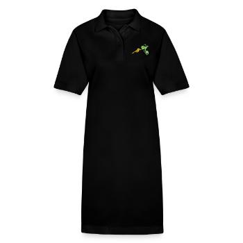 dragon spits fire - Stanley/Stella PAIGER Organic Women’s Polo Dress - black - Front