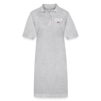 ÉQUIPE Bannière du drapeau américain des États-Unis en cours d’écriture - Robe polo bio PAIGER Stanley/Stella Femme - noir - Devant