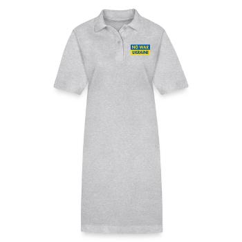 No war - Stanley/Stella PAIGER Organic Women’s Polo Dress - black - Front