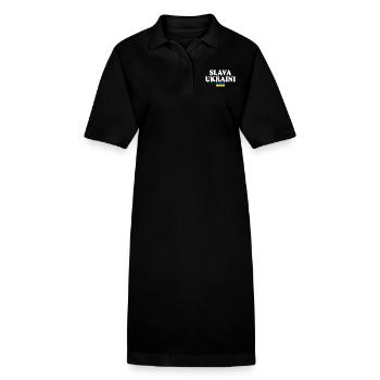 Slava ukraini - Stanley/Stella Frauen Bio-Polokleid PAIGER - Schwarz - Vorne