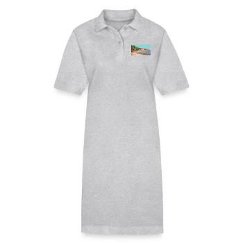 Zlatni Rat, Croatia - Pixel Art - Stanley/Stella PAIGER Organic Women’s Polo Dress - black - Front