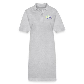 Violet escargot - Robe polo bio PAIGER Stanley/Stella Femme - noir - Devant