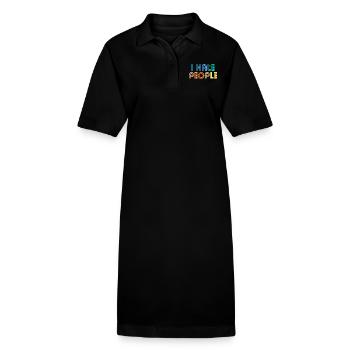 Ich hasse Menschen - Stanley/Stella Frauen Bio-Polokleid PAIGER - Schwarz - Vorne