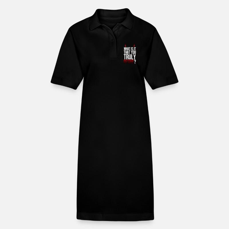 Truly Desire Question Tee - Robe polo bio PAIGER Stanley/Stella Femme - noir