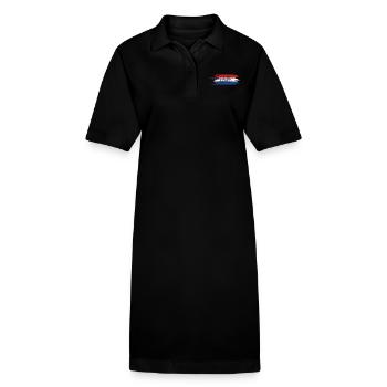 Drapeau des Pays-Bas Vélo Hollande - Robe polo bio PAIGER Stanley/Stella Femme - noir - Devant